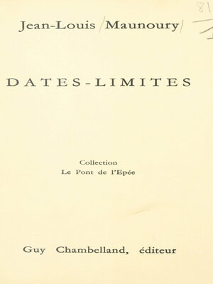 cover image of Dates-limites